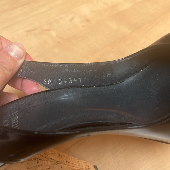 Stuart Weitzman Exsling Peep Toe Slingback Cork Platform Heel size 7M - Picture 5 of 8